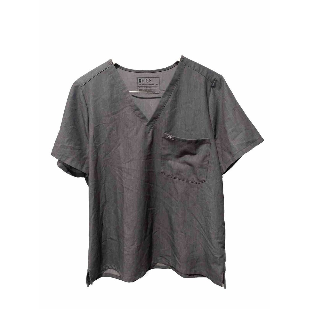 Figs Catarina gray One-Pocket Top Scrub Shirt Women's Size XL